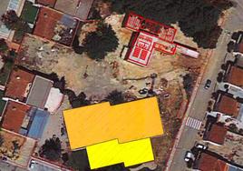 En amarillo, los terrenos disponibles para el centro de día.