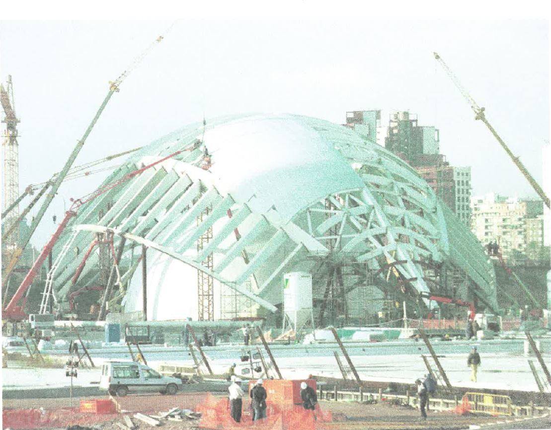 Así se construyó l&#039;Hemisfèric de la Ciudad de las Artes y las Ciencias de Valencia