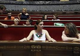 La vicealcaldesa, Sandra Gómez, en un pleno.