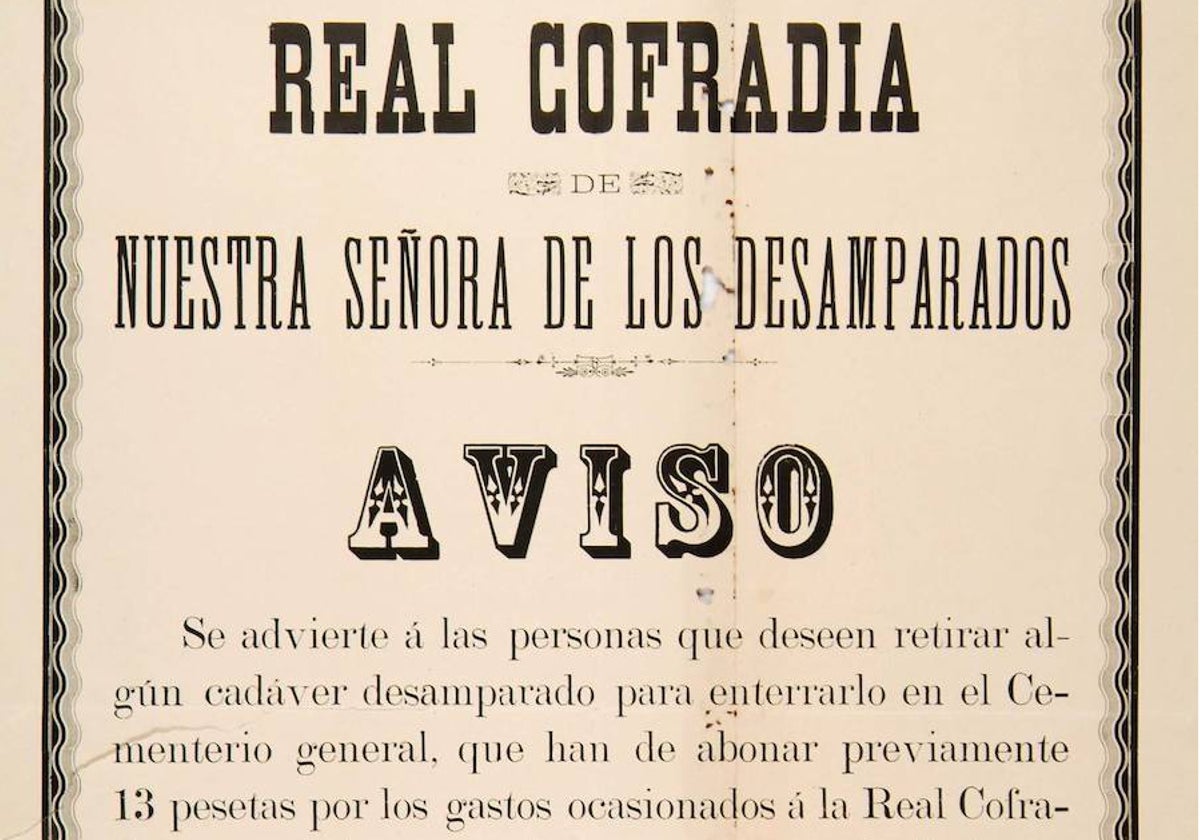 Cartel de la Real Cofradía.