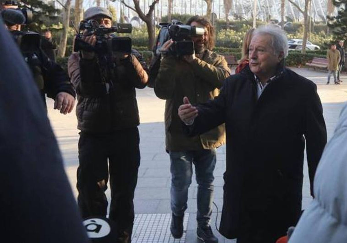 Alfonso Rus, en su llegada a la Ciudad de la Justicia.