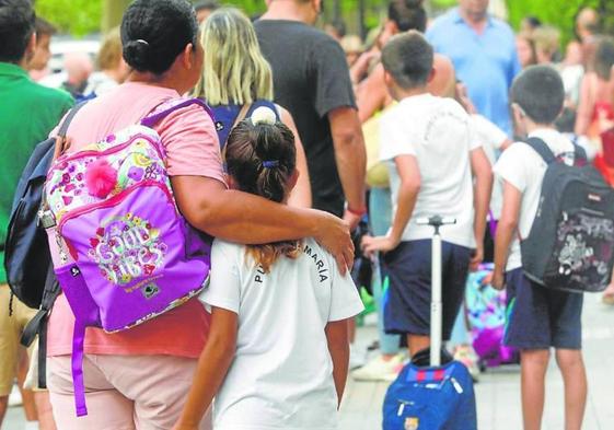 Primer día de clase en un colegio valenciano.