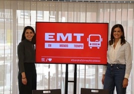 María Pérez y Sandra Gómez, en la presentación de las nuevas líneas, este viernes.