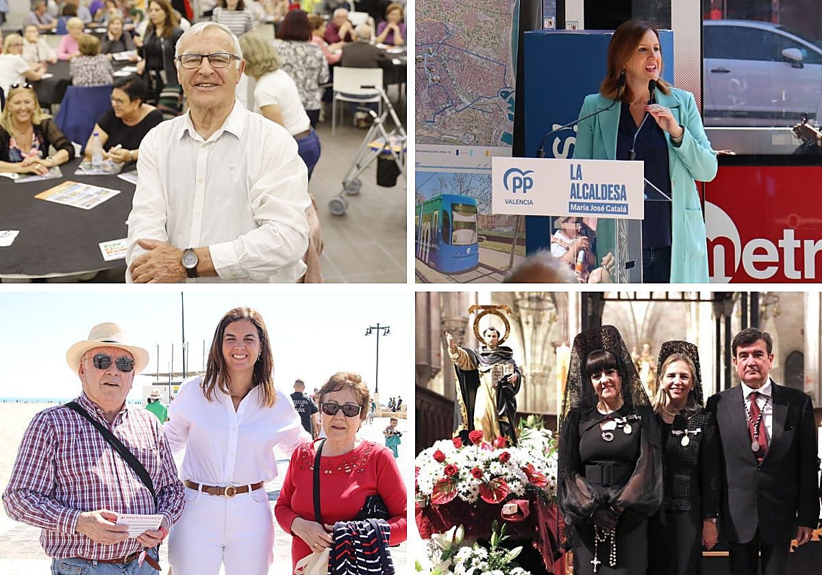 Ribó, Catalá, Gómez y Giner, en distintos actos este puente.