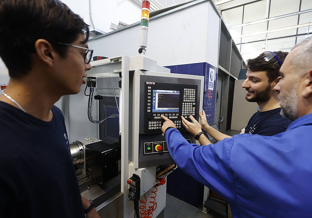 Alumnos del Ciutat de l'Aprenent, en una imagen de archivo.