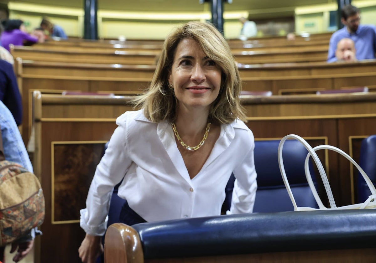 La ministra Raquel Sánchez, este miércoles, en el Congreso.