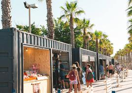 Fería de artesanía en La Marina de Valencia.