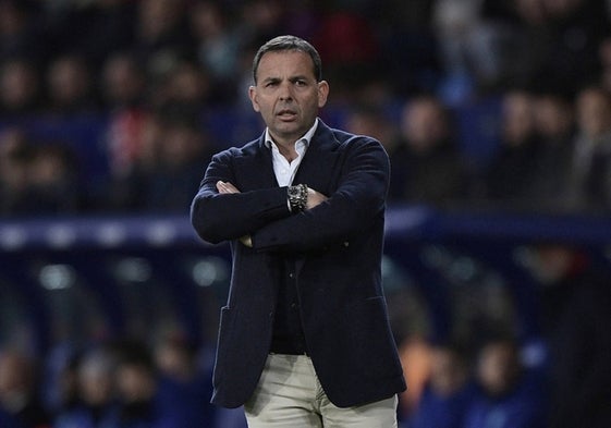 Javier Calleja, durante un partido de la presente temporada.