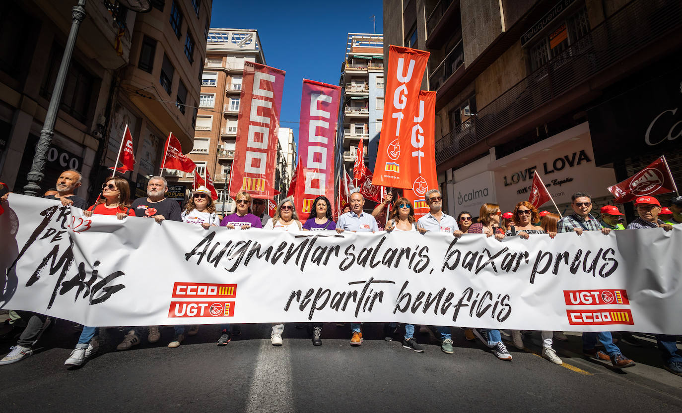 Así ha transcurrido la manifestación del 1 de mayo en Valencia