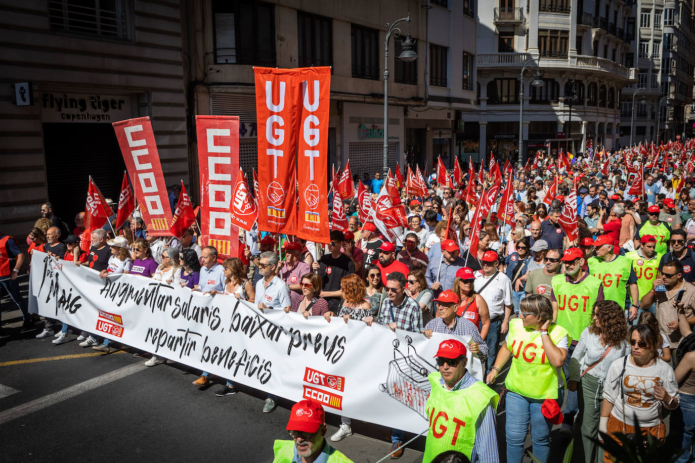 Así ha transcurrido la manifestación del 1 de mayo en Valencia