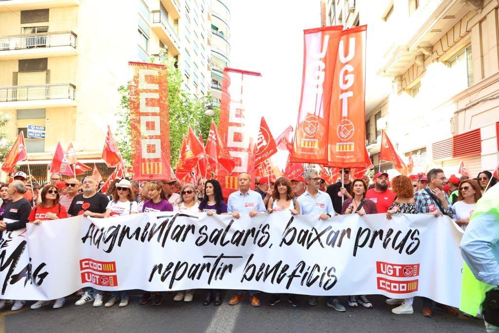 Así ha transcurrido la manifestación del 1 de mayo en Valencia