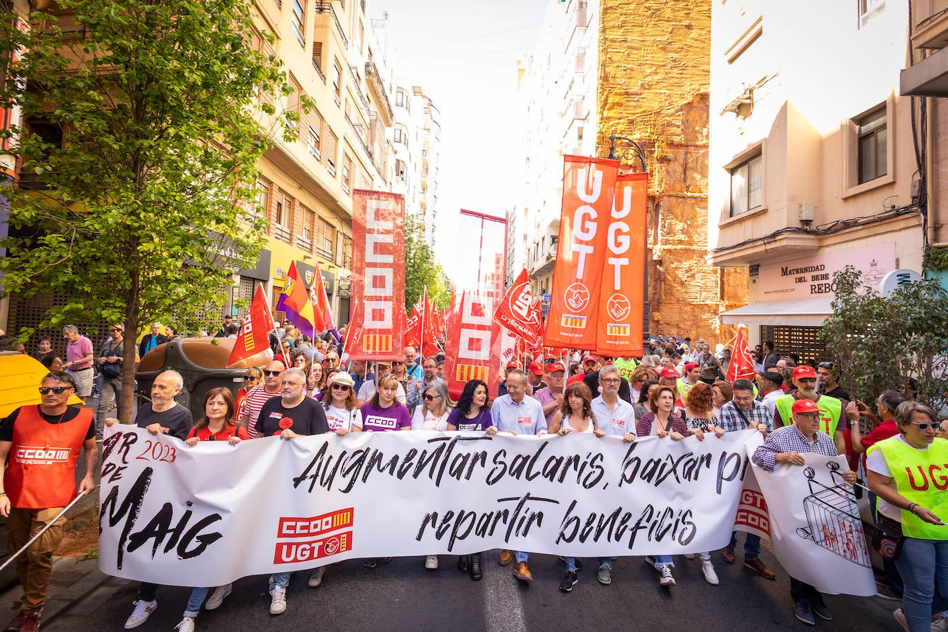 Así ha transcurrido la manifestación del 1 de mayo en Valencia