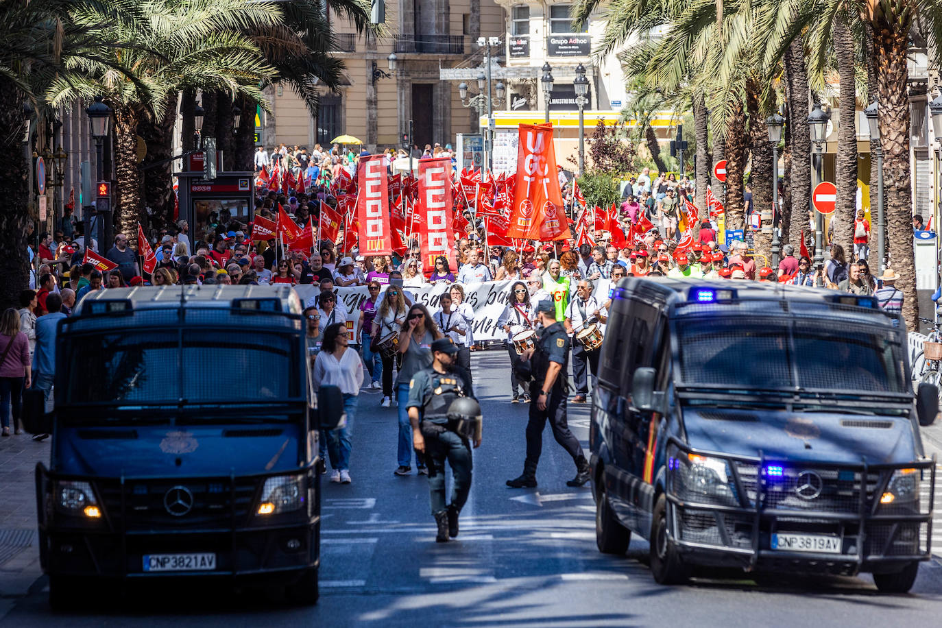 Así ha transcurrido la manifestación del 1 de mayo en Valencia