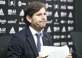 Mateu Alemany en su etapa como director general del Valencia CF