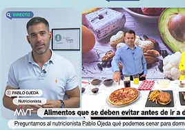 Pablo Ojeda desvela los alimentos que debes evitar antes de dormir