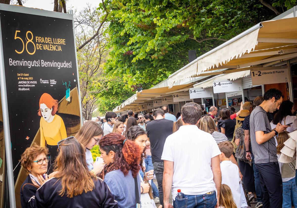 La Fira del Llibre de Valencia, el pasado domingo en los Jardines de Viveros.