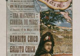 Cartel del festejo taurino de 1913 con motivo de la fiesta de Nuestra Señora de los Desamparados.