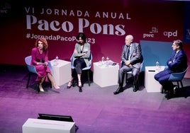 Sandra Deltell, María José Félix, Francisco Lorente y Lalo Salvo, este martes, en la jornada de AVE.