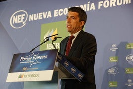 Carlos Mazón, esta mañana en el Nueva Economía Forum.