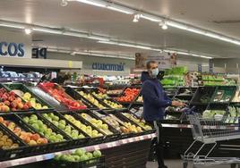 Fruta y verdura en un supermercado Aldi.