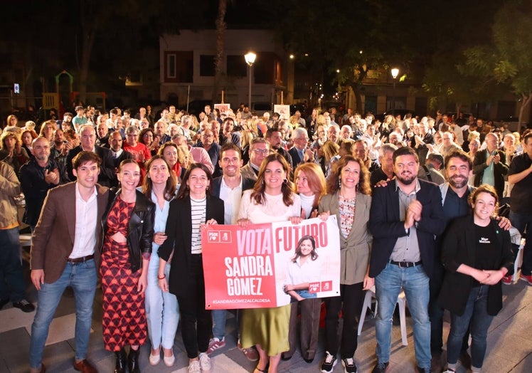 Sandra Gómez, en el acto de inicio de campaña del PSPV.