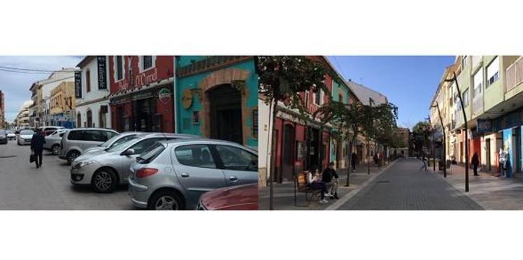 Imagen principal - Antes y después Calle La Mar