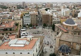 Plaza de la Virgen de Valencia.