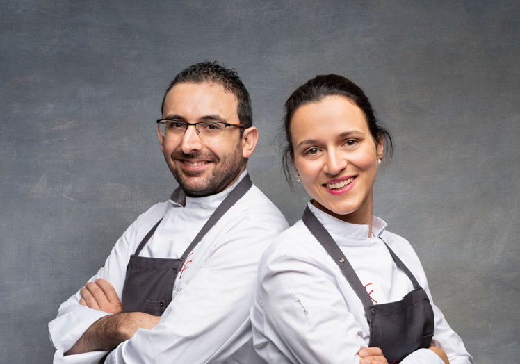 Los cocineros José Vicente Garnés y María Adrián.