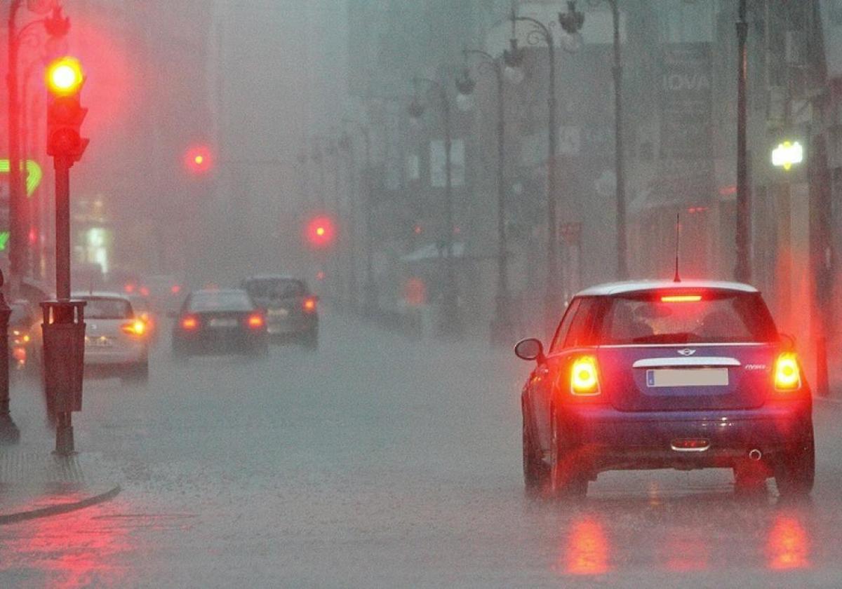 Lluvias fuertes en Valencia.