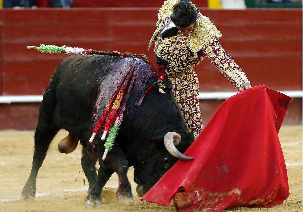 Morante durante una faena.