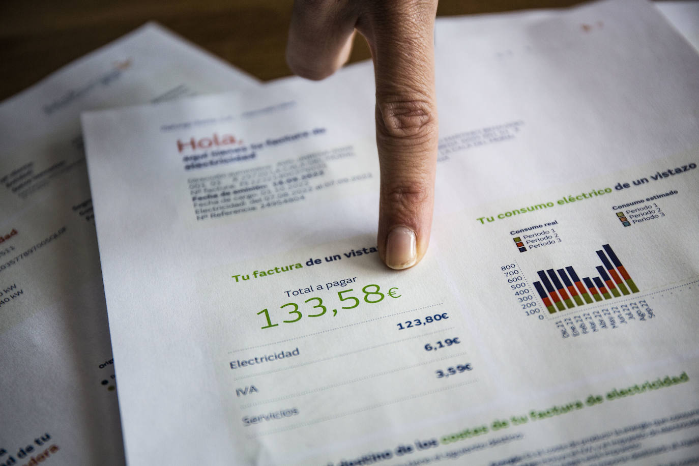 Foto recurso de factura de la luz.