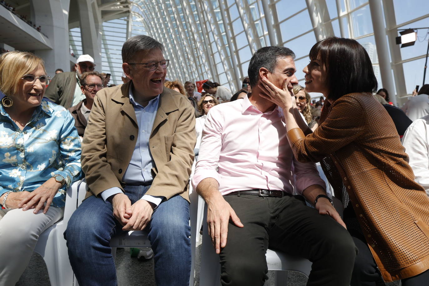 Fotos del mitin de Pedro Sánchez en Valencia antes del 28-M