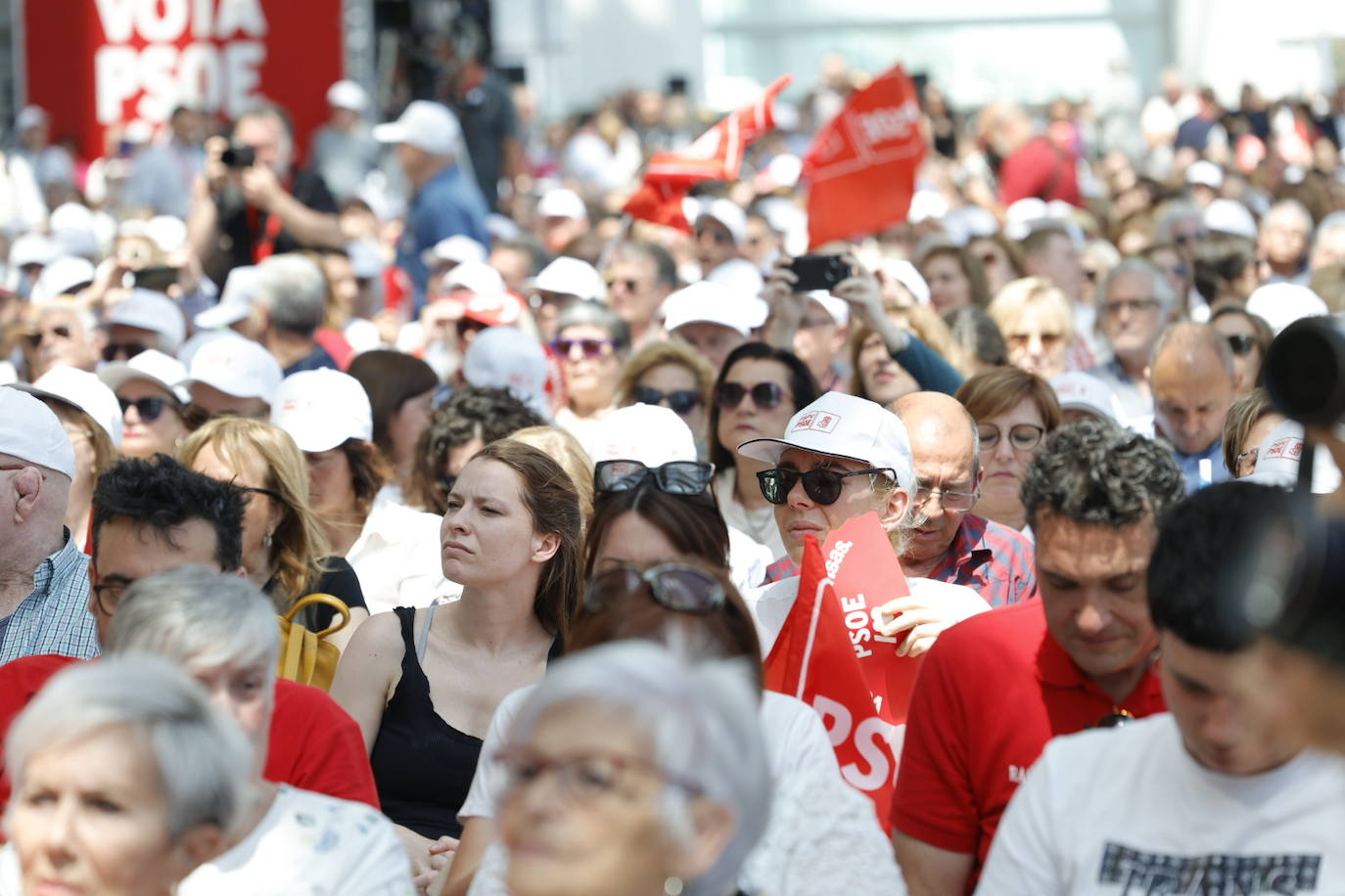 Fotos del mitin de Pedro Sánchez en Valencia antes del 28-M