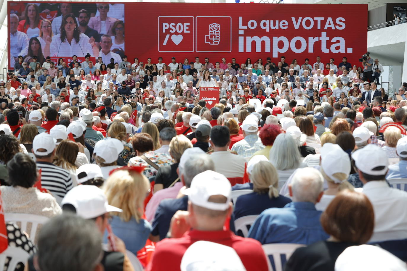 Fotos del mitin de Pedro Sánchez en Valencia antes del 28-M