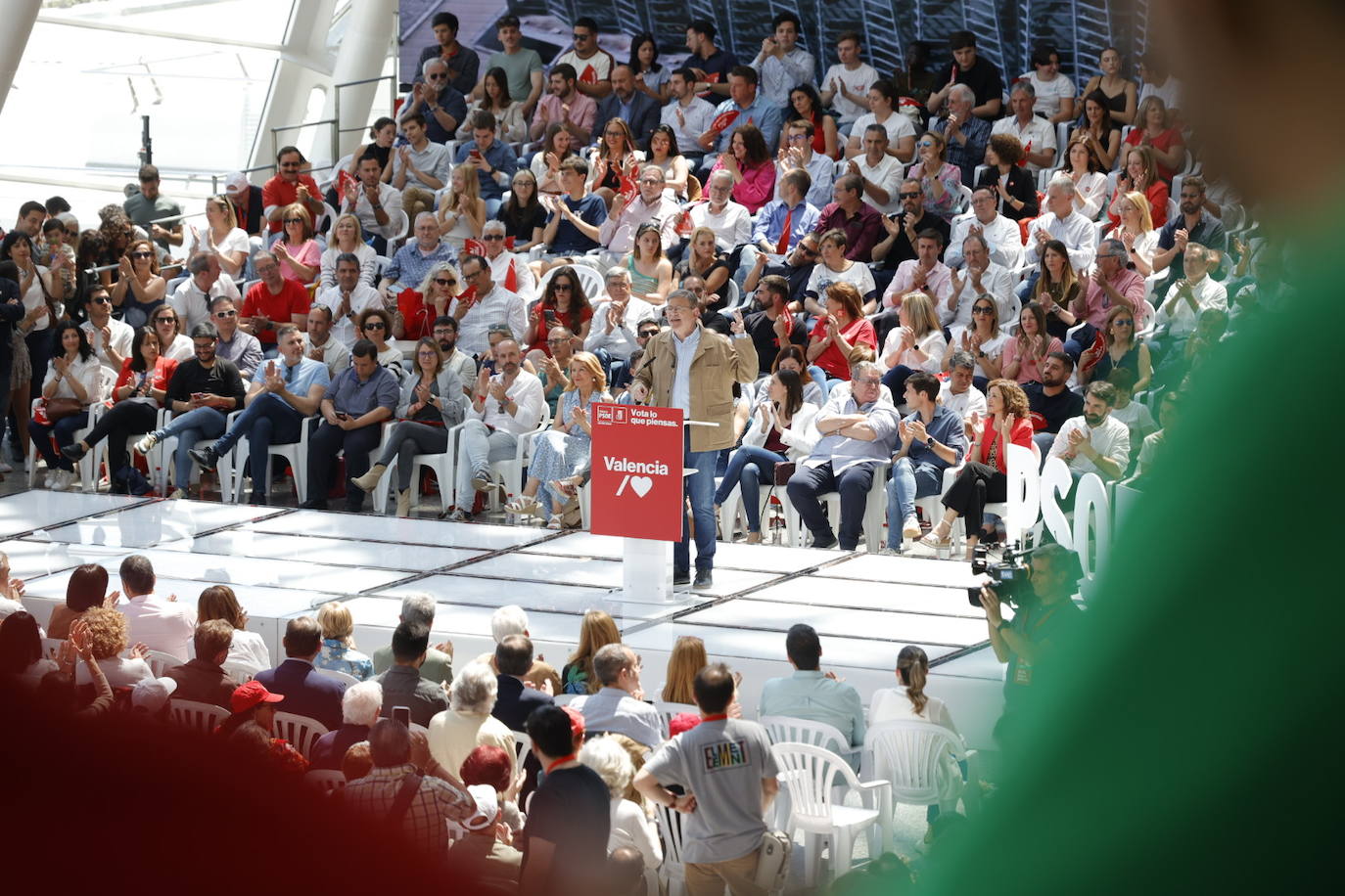 Fotos del mitin de Pedro Sánchez en Valencia antes del 28-M