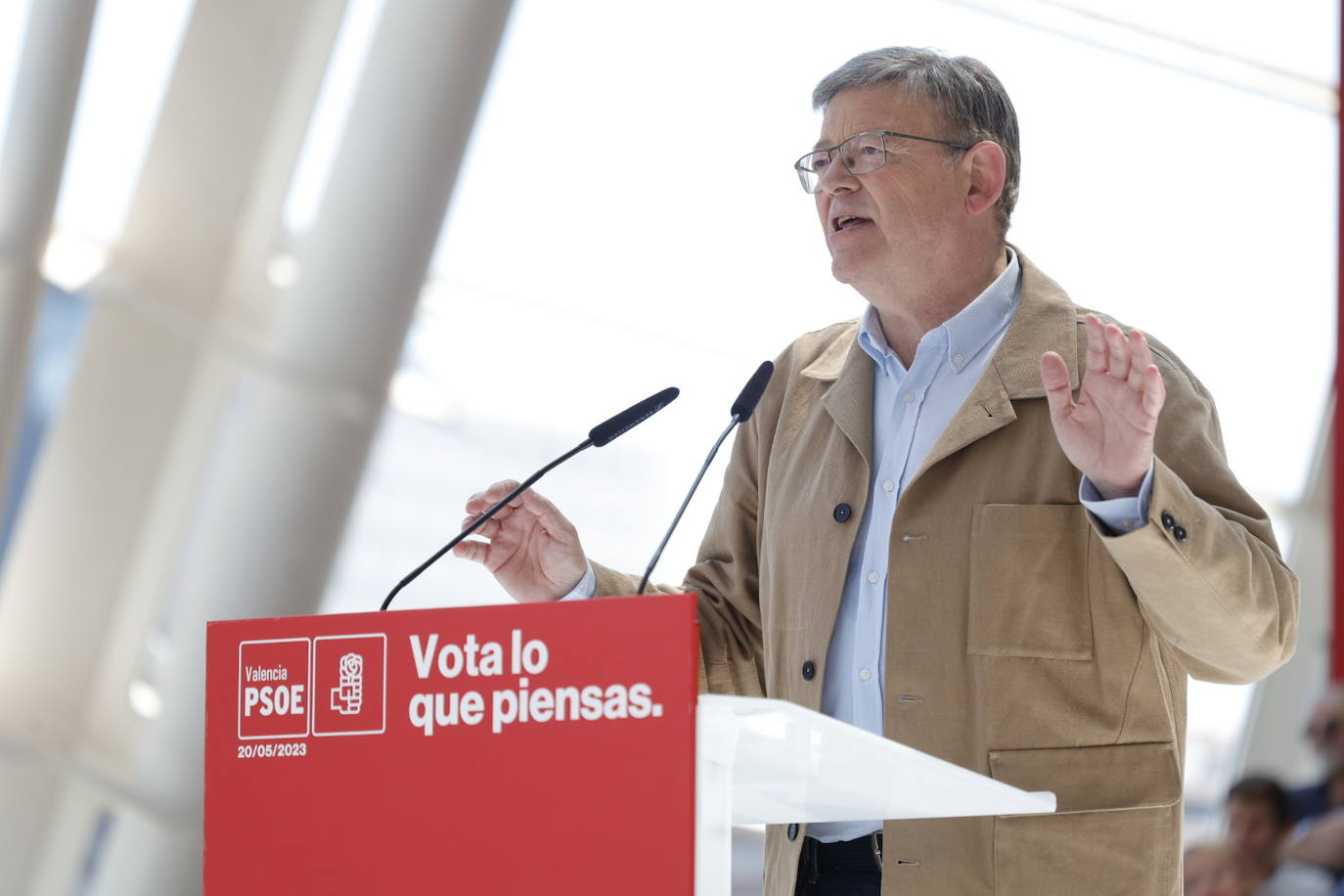 Fotos del mitin de Pedro Sánchez en Valencia antes del 28-M