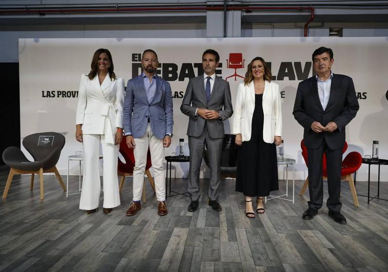 Sandra Gómez (PSPV), Juan Manuel Badenas (Vox), María José Catalá (PPCV) y Fernando Giner (Ciudadanos)