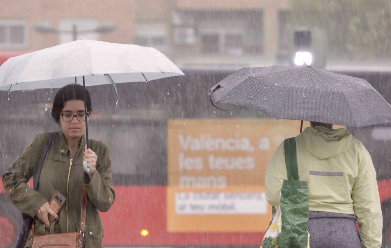 La DANA deja intensas lluvias en Valencia