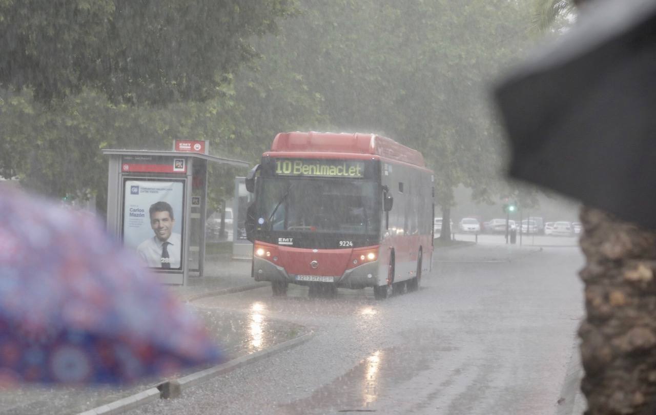 La DANA deja intensas lluvias en Valencia