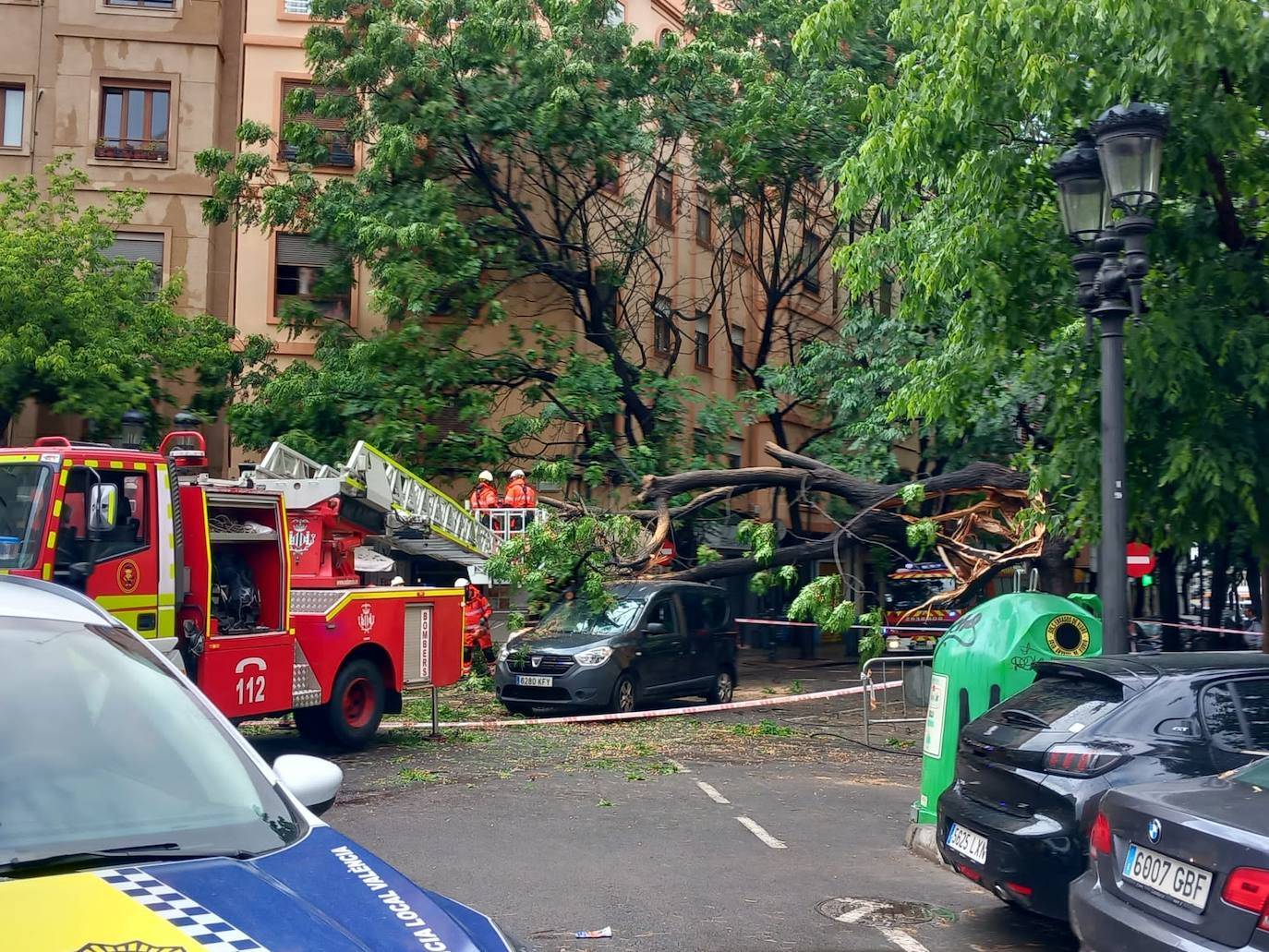 La DANA descarga con fuerza en Valencia y ocasiona varios daños