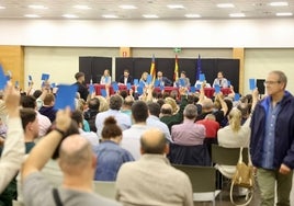 Votaciones en la asamblea de presidentes de este martes.