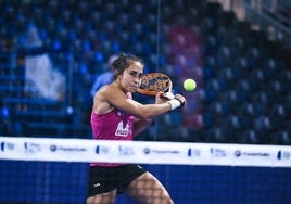 Jessica Castelló, durante su participación en el World Pádel Tour.