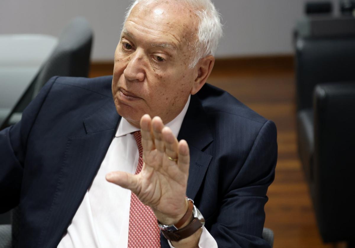 El eurodiputado José Manuel García-Margallo, en un momento de la entrevista.