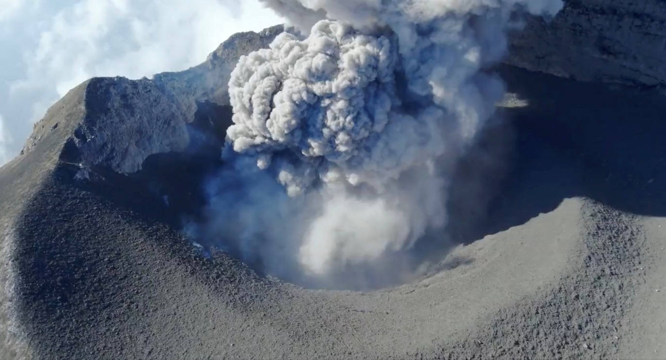 La impresionante erupción del volcán Popocatépetl