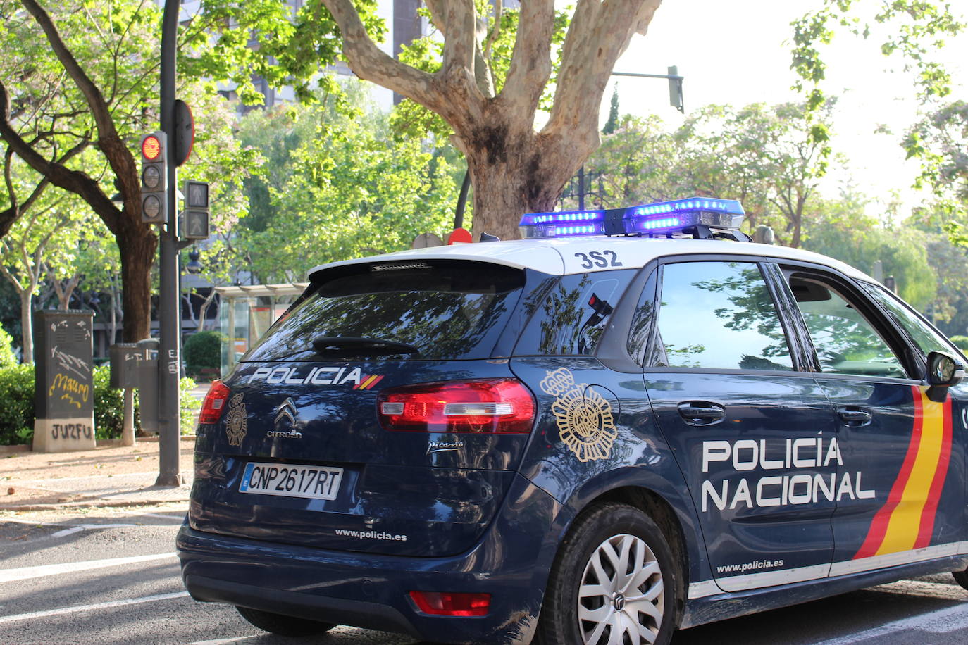 Un vehículo de la Policía Nacional.