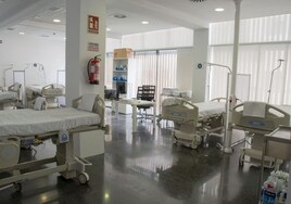 Sala de urgencias del Hospital de Dénia habilitada en plena pandemia.