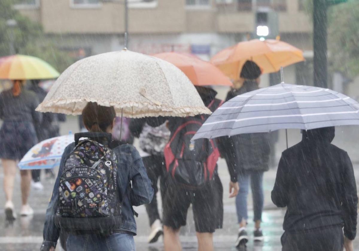 Un día de lluvia en Valencia.