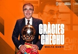 Infografía del Valencia Basket como despedida a Chechu Mulero.