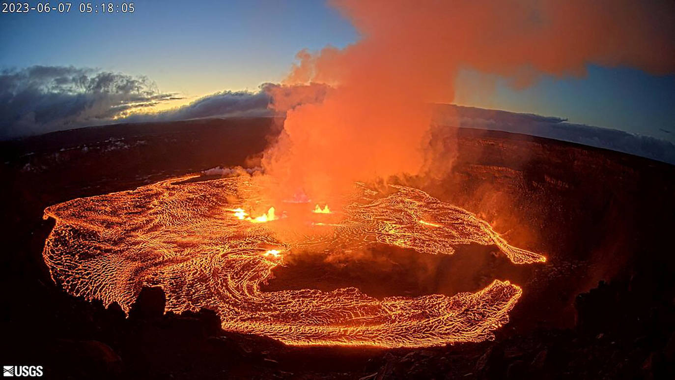 Las impresionantes imágenes del volcán Kilauea en erupción