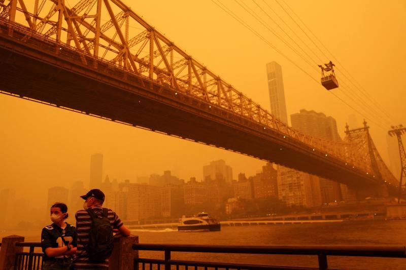 Así ha empeorado el aire de Nueva York por los incendios de Canadá